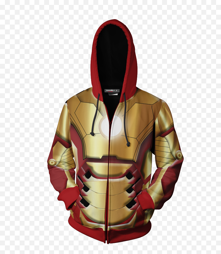 Iron Man 3 Mark Xlii Cosplay Zip Up Hoodie Jacket - Transformers Hoodie Png,Iron Man 3 Logo