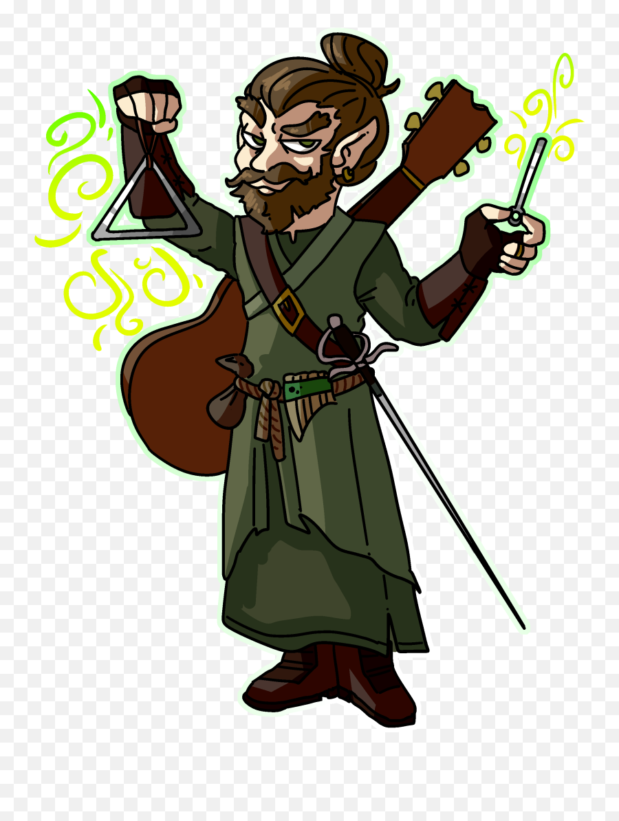 Download Hd Gnome Bard - Cartoon Transparent Png Image Gnome Bard,Gnome Transparent