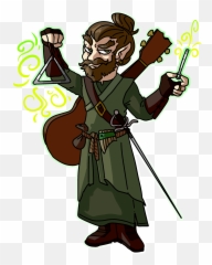 Download Hd Gnome Bard - Cartoon Transparent Png Image Gnome Bard,Gnome Transparent