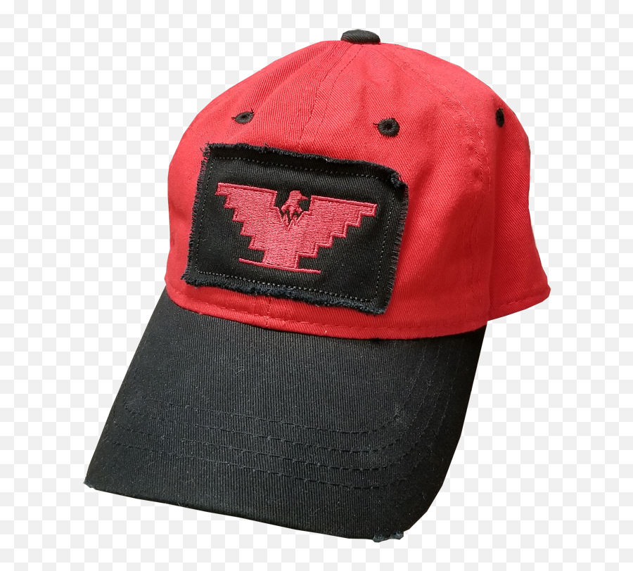 Red Distressed Cap With Eagle Patch - Baseball Cap Png,Red Cap Png