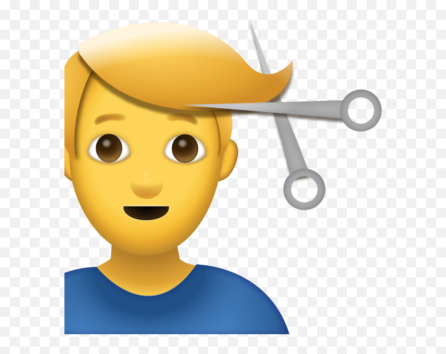 Download Man Getting Haircut Emoji Free Iphone - Man Getting Haircut Emoji Png,Iphone Emojis Png