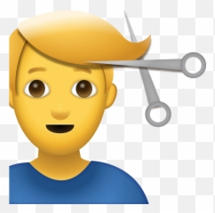 Download Man Getting Haircut Emoji Free Iphone - png