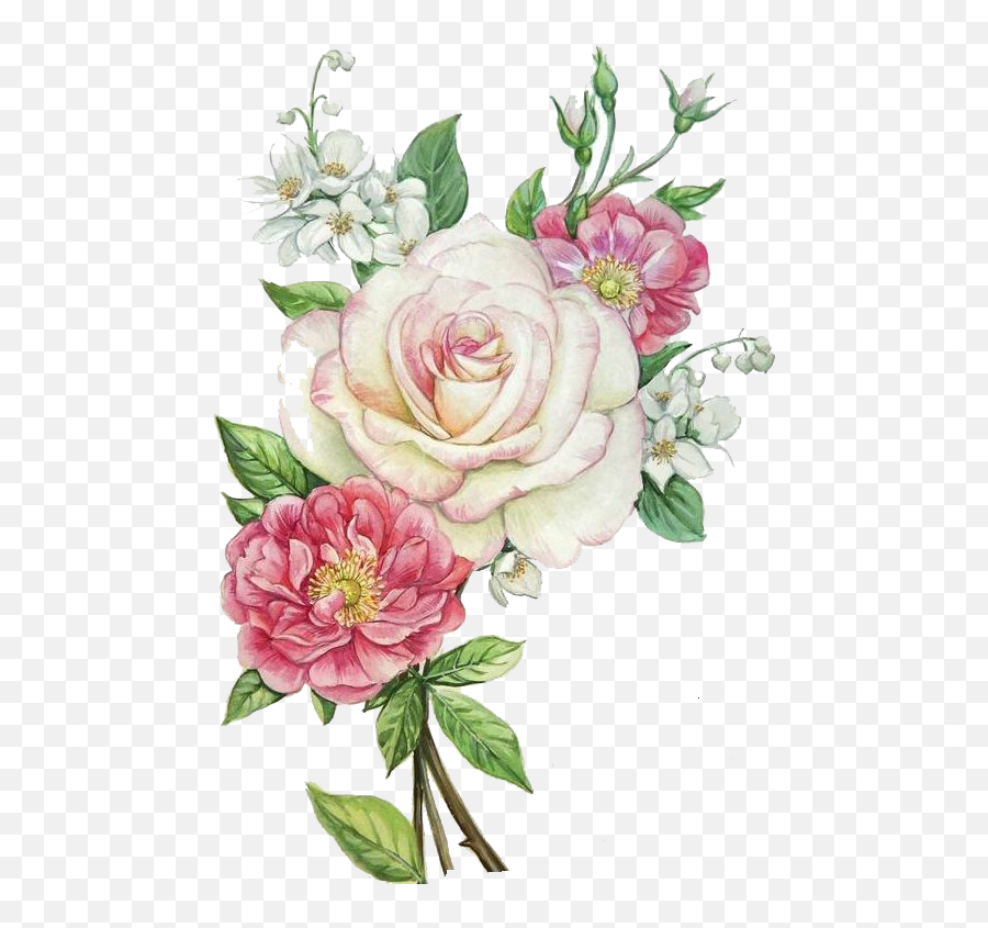 Download Pink Flowers Png Free Photo Clipart - Flores Brancas E Rosas,Free Flower Png