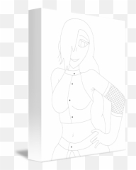 Anime Girlino Yamanaka By Aurora Vanhijden - Line Art Png,Anime Girl Sitting Png