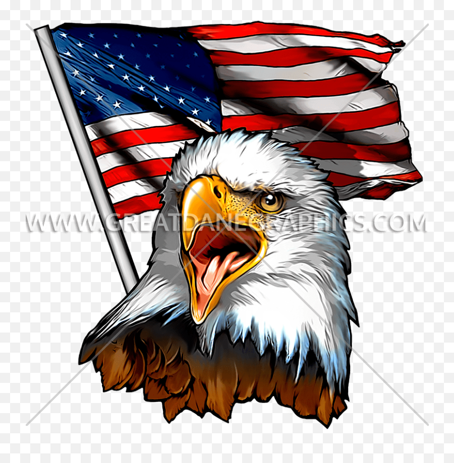 Download Free T - Shirt Art Great Dane Graphics Production Eagle With A Flag Png,Free Png Graphics