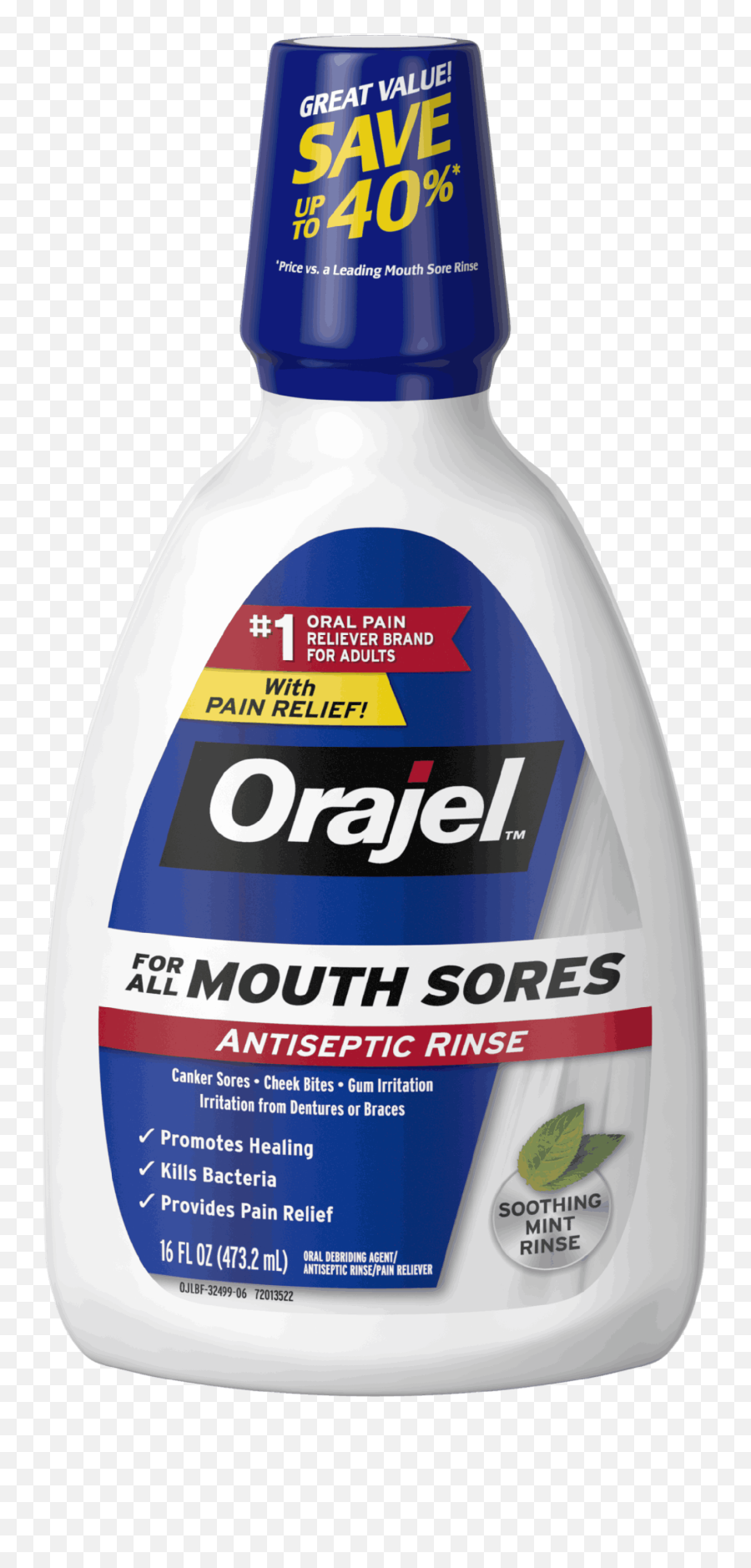 Antiseptic Mouth Sore Rinse Orajel - Orajel Toothache Rinse Png,Mouth Transparent