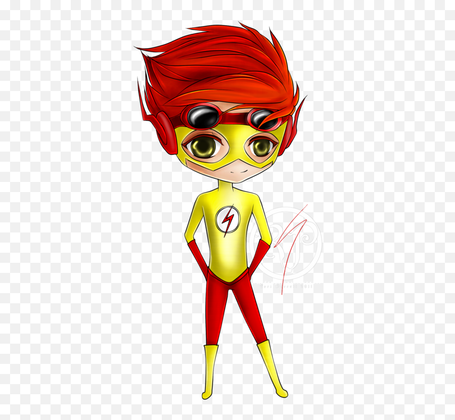 Download Chibi Kid Flash - Flash Girl Chibi Png,Kid Flash Png