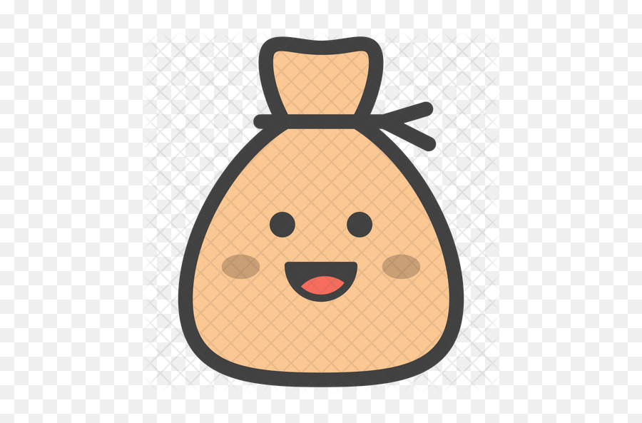Smiley Sack Emoji Icon Of Flat Style - Cartoon Png,Money Bag Emoji Png