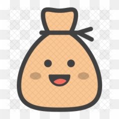Smiley Sack Emoji Icon Of Flat Style - Cartoon png
