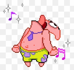 Aesthetic Spongebob Patrick Svg Black - Star Png