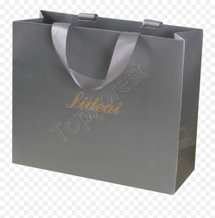 Brown Bag Png - Ribbon Handle Shopping Bag,Grocery Bag Png