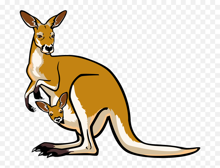 Clip Art Kangaroo - Kangaroo And Joey Clipart Png,Clip Art Transparent Background