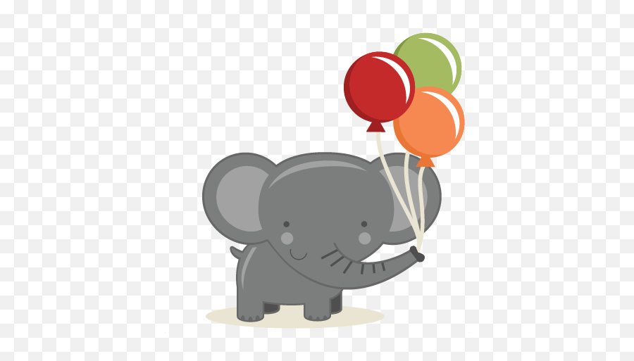 Elephant Silhouette - Birthday Elephant Clipart Png Scalable Vector Graphics,Elephant Clipart Png