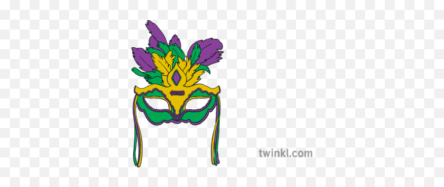 Mardi Gras Mask Illustration - Twinkl Decorative Png,Mardi Gras Png