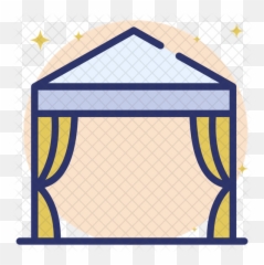 Marquee Icon Of Colored Outline Style - png