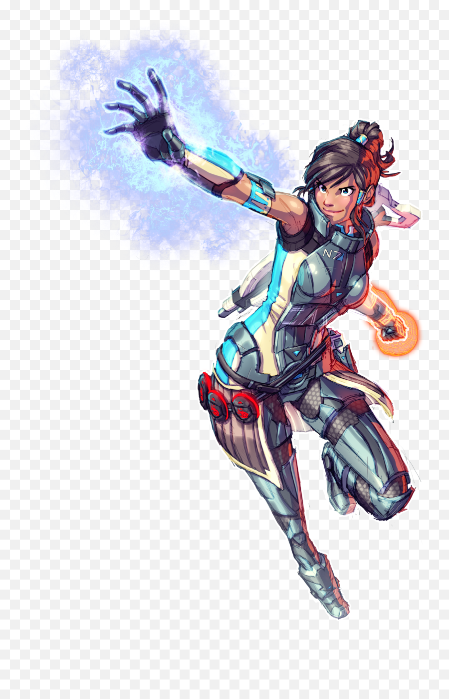 Korra Mass Effect By Zachula - Korra Mass Effect Png,Korra Png