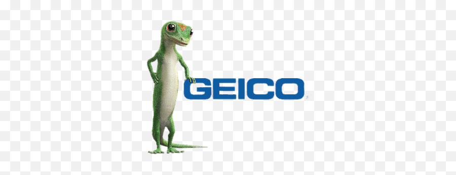 Geico Logo With Gecko Standing - Geico Gecko Logo Png Transparent,Geico Gecko Png