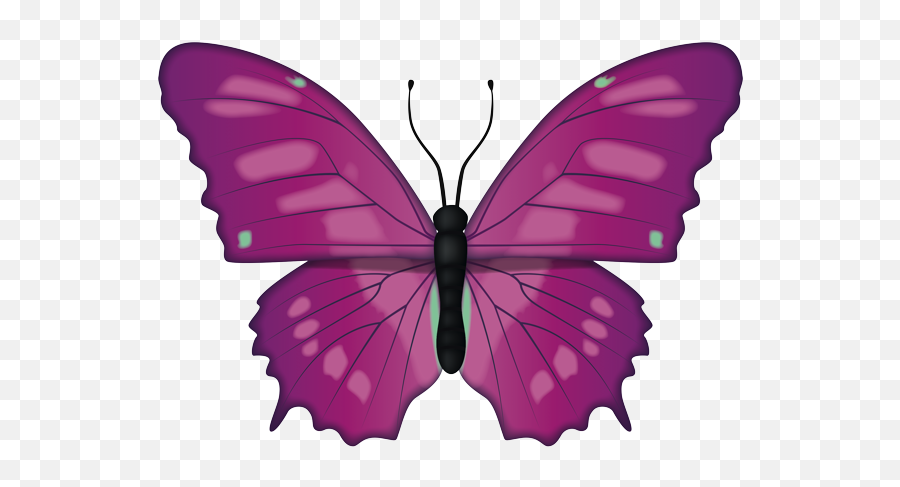 Pink Butterfly Emoji - Girly Png,Butterfly Icon Image Girly