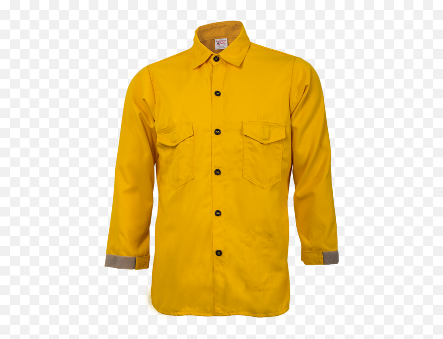 Crewboss Brush Shirt U2014 58 Oz Tecasafe Yellow - Yellow Button Up Shirt Png,Shirt Button Png