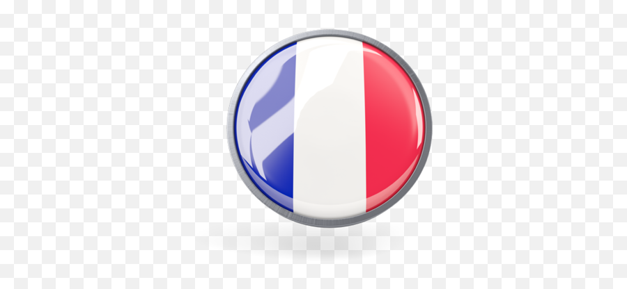Metal Framed Round Icon Illustration Of Flag France - French Flag Transparent Metal Framed Round Png,France Flag Icon