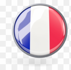 Metal Framed Round Icon Illustration Of Flag France - French Flag Transparent Framed Round png