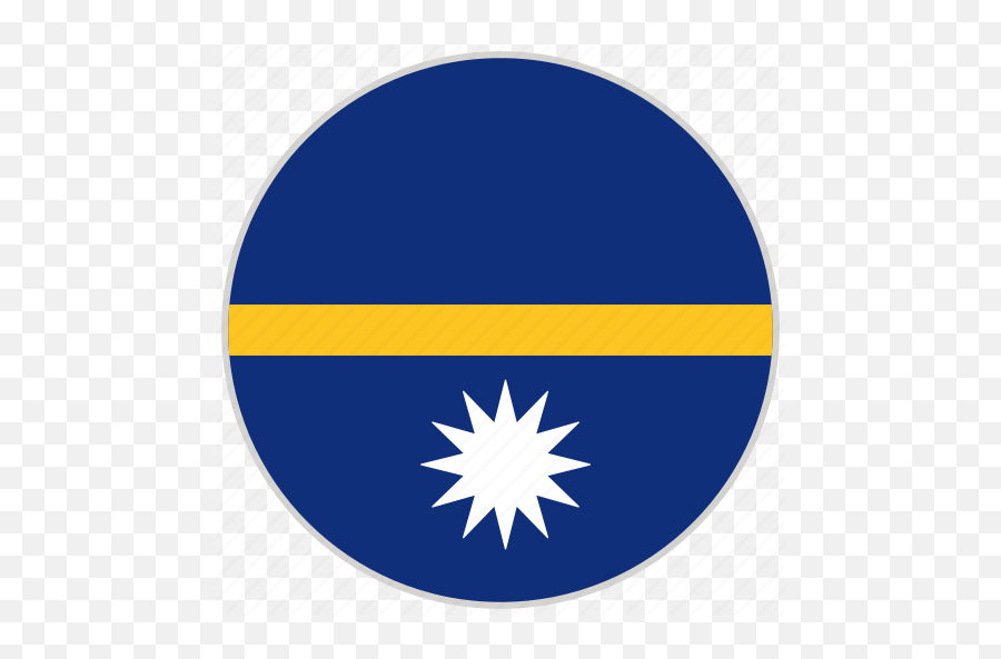 Circular Country Flag National Nauru Rounded - Sun Mausoleum Png,Country Flag Icon