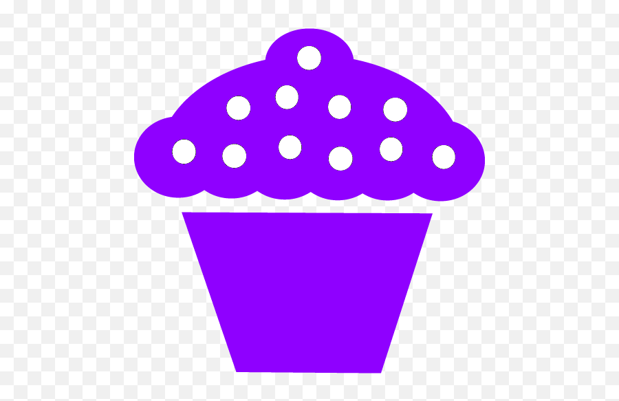 Violet Cupcake Icon - Free Violet Food Icons Transparent Pink Cupcake Clipart Png,Free Food Icon