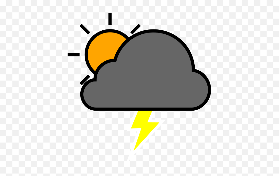 Thunder Day Cloud Thunderbolt Lightning Weather Free - Sol Y Lluvia Png,Thunderbolt Icon