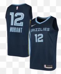 Memphis Grizzlies Ja Morant 12 Nike Navy 202021 Swingman - Sleeveless png