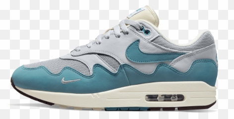 Nike Black Shoe With Green Tick Control Products - Nike Air Max 1 Patta png