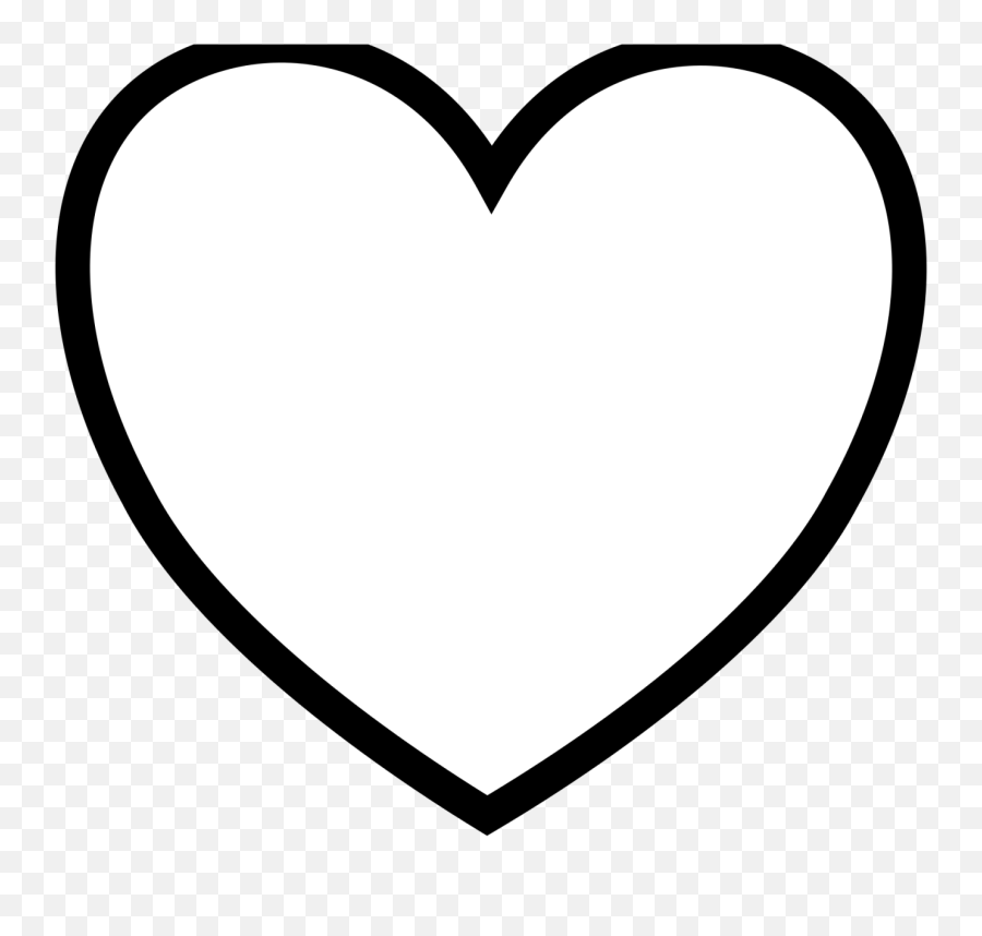 Coloring Page Of A Heart - Instagram Like White Png Clipart Transparent White Heart Png,Instagram White Png