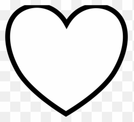 Coloring Page Of A Heart - Instagram Like White Png Clipart Transparent