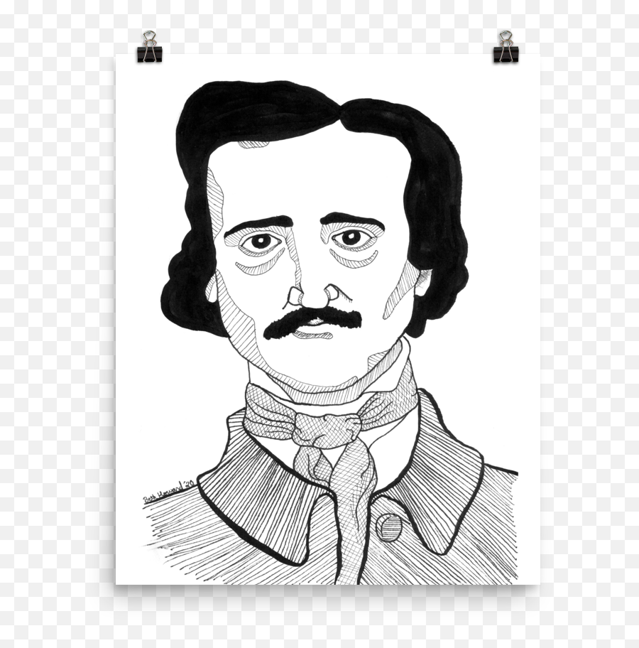 Gothic Chic Edgar Allan Poe Poster Wilde Designs Png Horror Icon Art