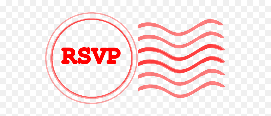 Postal Stamp Rsvp Red Clip Art - Post Stamp Png Red,Rsvp Png