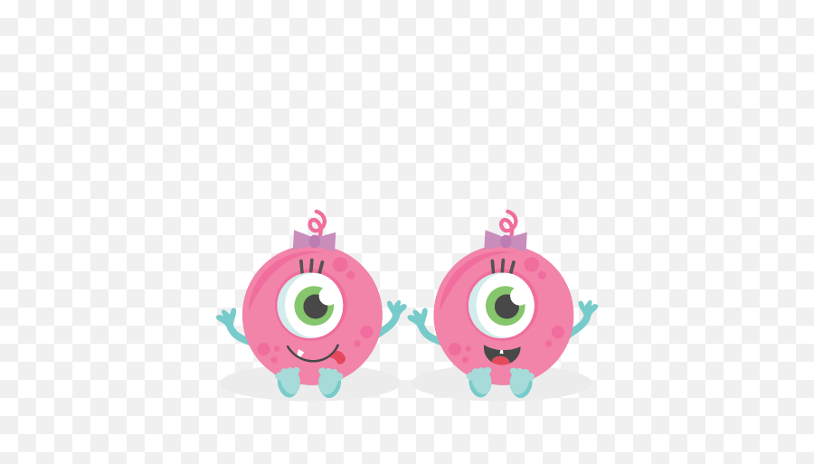 Twin Baby Girl Monsters Svg Scrapbook Cut File Cute Clipart - Earrings Png,Girly Png
