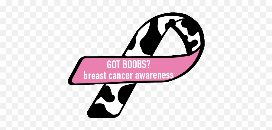 Got Boobs Breast Cancer Awareness - Custom Ribbon Png,Breast Cancer Logo