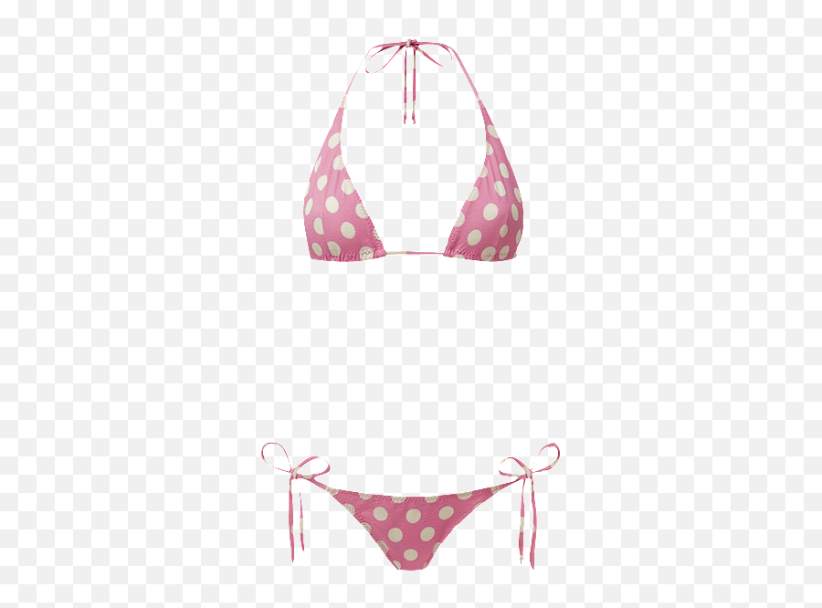 Pamela Pink Polka Dot String Bikini - Pink Polka Dot Bikini Png,Polka Dots Png