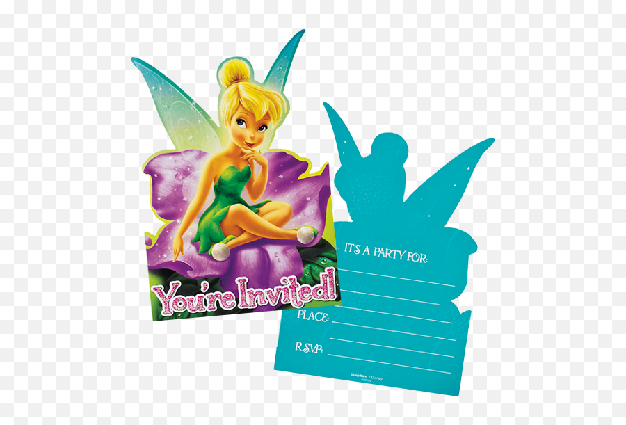 Tinkerbell Party Invites - Tinkerbell First Birthday Party Invitations Png,Tinkerbell Transparent