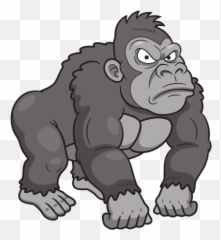 Printed Vinyl Gorilla Cartoon - Gorilla Cartone Png,Gorilla Cartoon Png