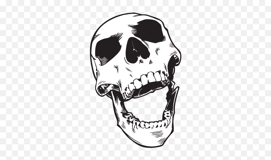 Printed Vinyl Skull Scream Stickers Factory - Skull Scream Png,Screaming Png