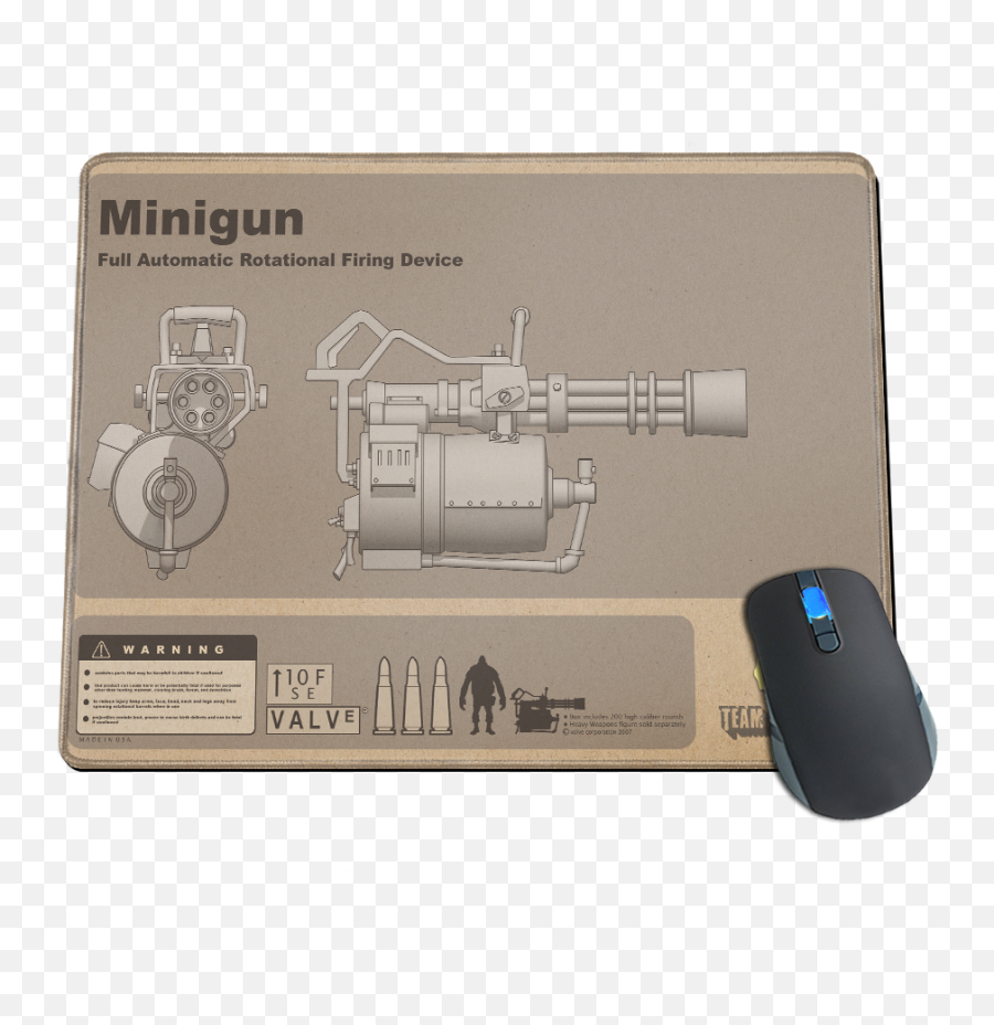 For Fans By Fansteam Fortress 2 Minigun Mousepad - Team Fortress 2 Minigun Png,Minigun Png