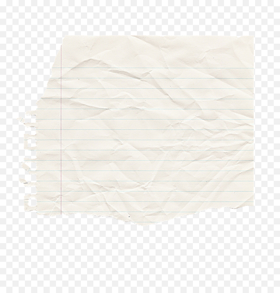 Download Paper Wrinkled Lines To Write Signs Note - Crumpled Paper Transparent Background Png,Burned Paper Png