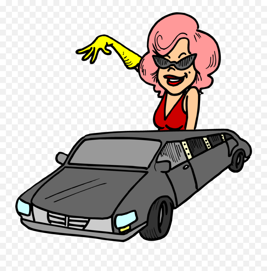 Limo Party Clip Art Free Cliparts - Super Star Cartoon Png Limo Clip Art,Cartoon Star Png
