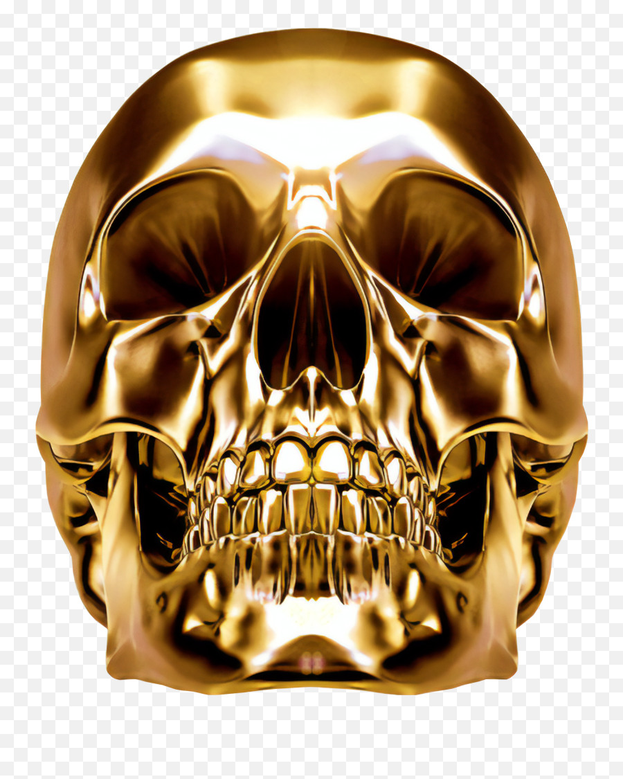 Gold Skull - Skull Gold Png,Gold Transparent