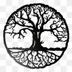 Circle Drawing Tree - Tree Of Life Roots Png,Tree Of Life Png