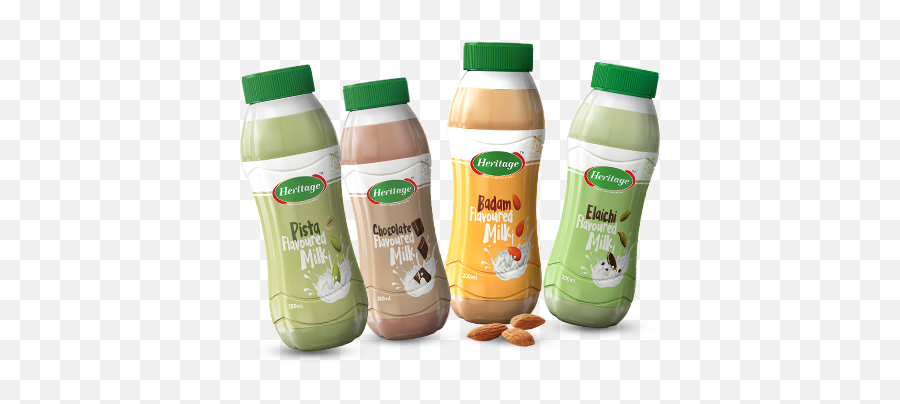 Flavoured Milk Heritage Foods Limited - Heritage Badam Milk Bottle Png,Chocolate Milk Png