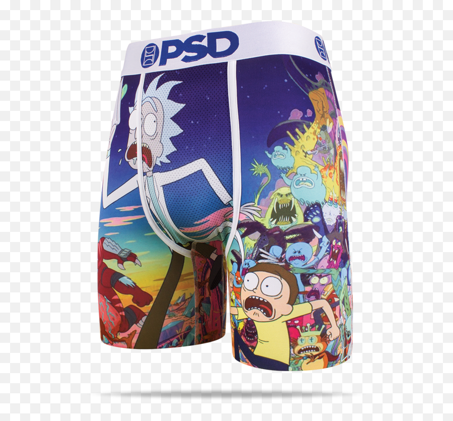 Psd Underwear Menu0027s Rick And Morty Boxer Brief White 1182059 - Psd Rick And Morty Boxers Png,Pickle Rick Face Png