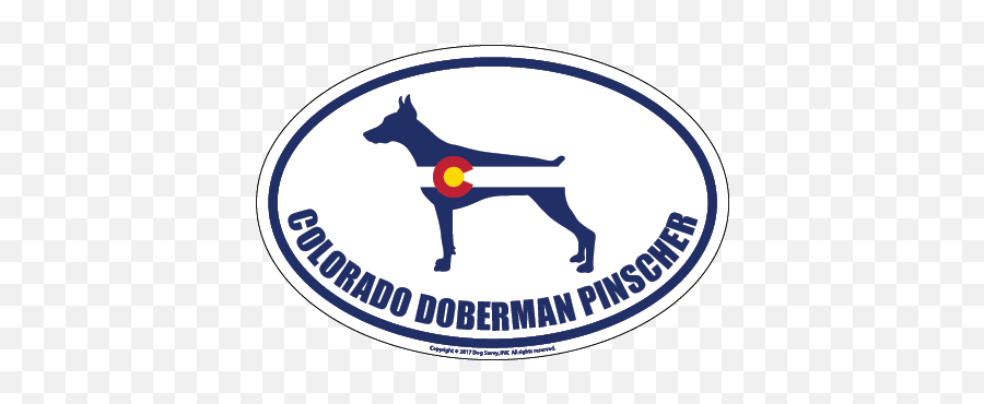 Colorado Breed Sticker Doberman Pinscher - Dog Catches Something Png,Doberman Png