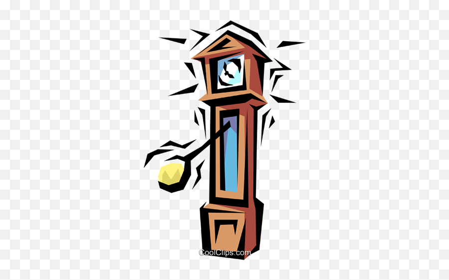 Grandfather Clock Royalty Free Vector Clip Art Illustration - Grandfather Clock Clip Art Png,Grandfather Clock Png