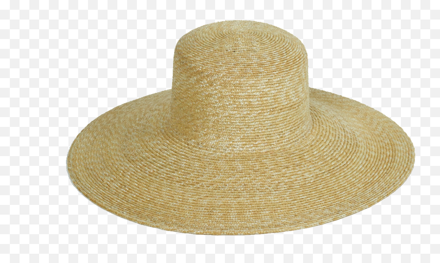 Wide Brim Flat Top Hat In Natural Straw - Sun Hat Png,Straw Hat Png